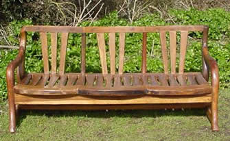 3 seat rustic bench